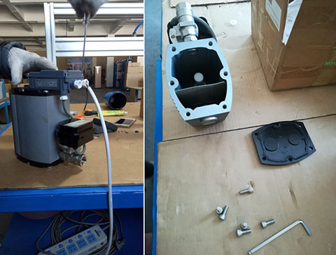 拆開底板的SR智能電子排水閥DM150BA 拆開底板的SR智能電子排水閥DM150BA