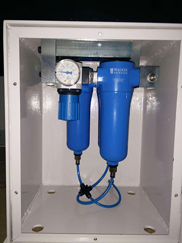 SR礦用防塵呼吸器的內部配置 SR礦用防塵呼吸器的內部配置